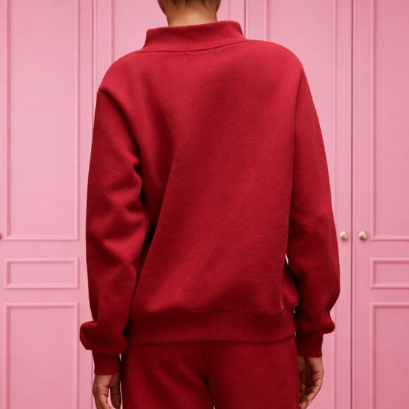 Parke OG Classic Crew Neck School Style | Deep Red with Peony-Colored Letters 🎒 - Picture 8 of 9